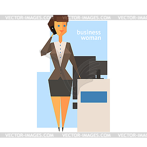 Business Woman Abstract Figure - vector clipart