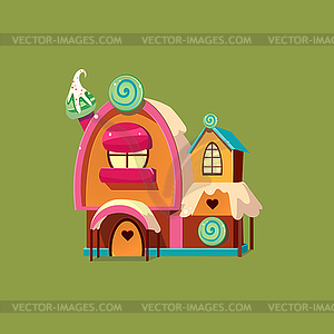 Cute Candy House. Illustartion - векторный клипарт EPS