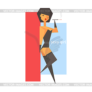 Sexy Girl Abstract Figure - vector image