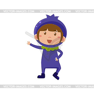 Kid In Blueberry Costume - vector image