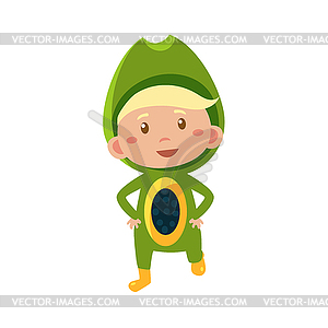Ребенок В Авокадо костюм - изображение в векторе / векторный клипарт