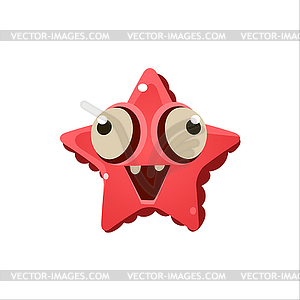 Розовый Seastar вышеназванного - векторизованный клипарт