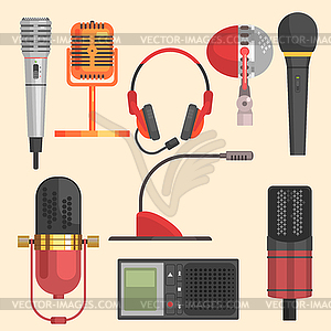 Microphone Set - vector clipart