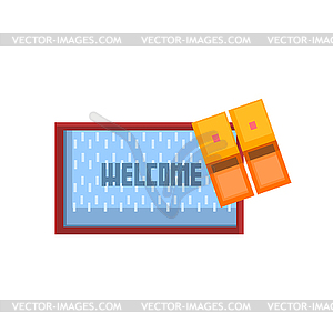 Threshols Welcoming Carpet - color vector clipart