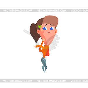 Gossip Girl Emotion Icon - vector clip art