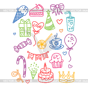 Birthday Party Image Collection - vector clipart