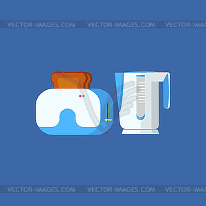 Toaster And Kettle - royalty-free vector image