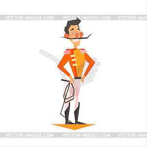 Circus Animal Trainer Performing - vector image