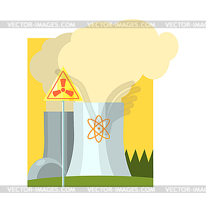 Альтернативные источники энергии Ядерная энергетика - векторный графический клипарт