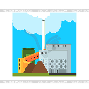 Gravel Factory With Ramp - vector image