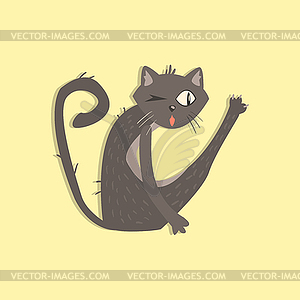 Cat With Helminth Image - royalty-free vector image