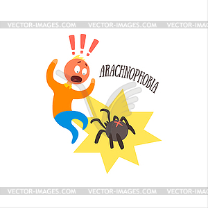 Aracnophobia - стоковый векторный клипарт