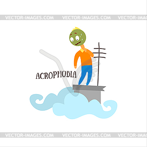 Acrophobia - vector clip art