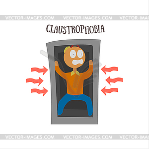 Claustrophobia - vector clip art