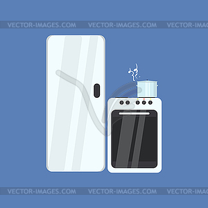 Fridge And Stove - royalty-free vector image