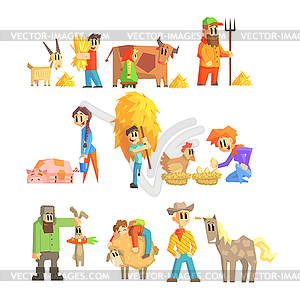 Collection Of Animal Farm s - royalty-free vector clipart