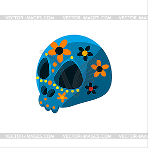 Traditional Mexican Painted Skull - vector clipart