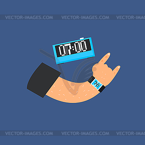 Smart Watch With Alarm - vector clipart / vector image