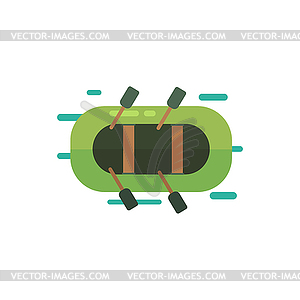 Inflatable Boat of Above - vector clip art