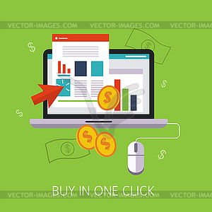 Buy In One Click Concept Art - vector image