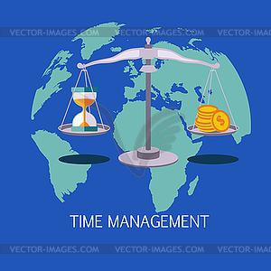 Time Management Concept Art - vector image