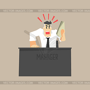 Angry Top Manager - vector image