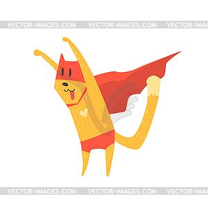 Super Hero Cat Attacking - vector image