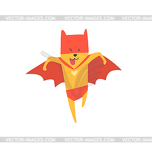 Super Hero Cat Running - векторное изображение EPS