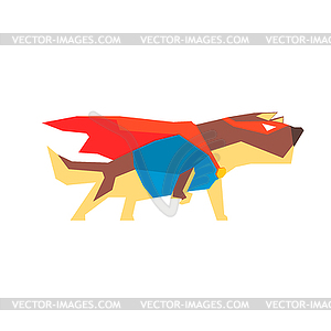 Dog Super Hero Character - vector image