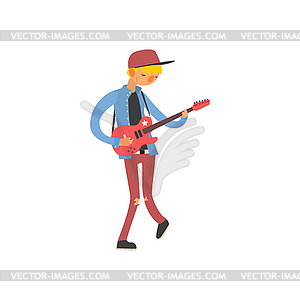 Bass Guitarist - vector clipart