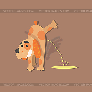 Dog Peeing Image - vector image