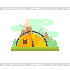 Mountsin Camping - vector image