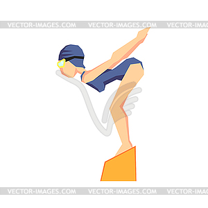 Competition Swimmer - vector image