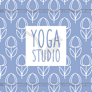 Text Yoga Studio Design Card - vector clip art