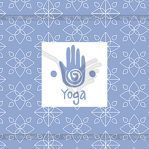 Hand Image Yoga Studio Design Card - vector clipart / vector image