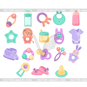 Nursery Objects Collection - vector image