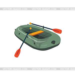 Inflatable Boat With Peddles - vector clip art