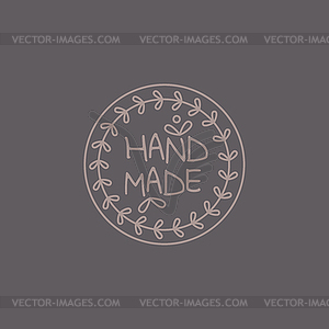 Simple Floral Grey Trademark - vector image