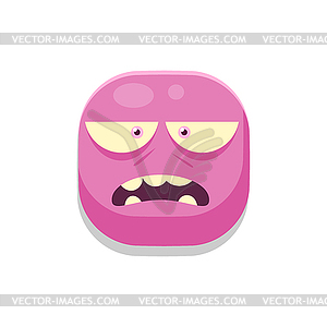 Sceptic Monster Square Icon - vector clip art