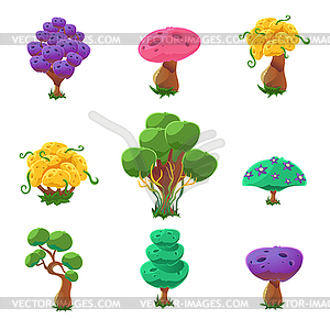 Fantastic Trees Collection - vector EPS clipart