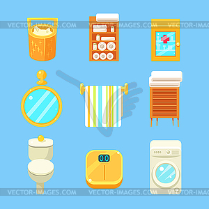 Bathroom Objects Set - vector clipart