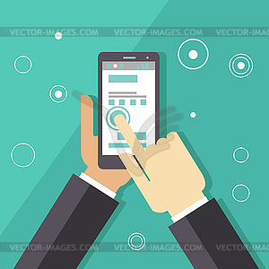 Business Smartphone Applications - vector image