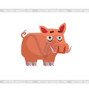 Wart Hog Funny - stock vector clipart