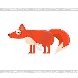 Fox Cute Упрощенная - стоковое векторное изображение