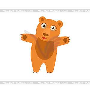 Toy Bear Simplified Cute - vector clipart