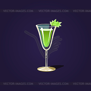 Травяной коктейль - иллюстрация в векторном формате
