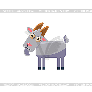 Goat Simplified Cute - vector clipart / vector image