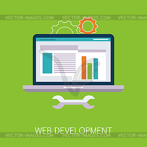 Web Development Concept Art - vector image