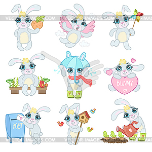 Adorable Bunny s Set - vector clipart