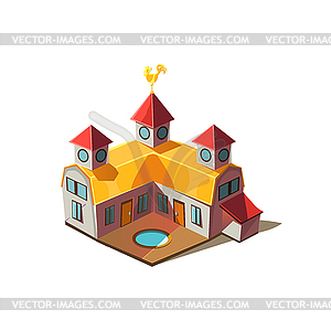 Rancho House Simplified Cute - vector clip art